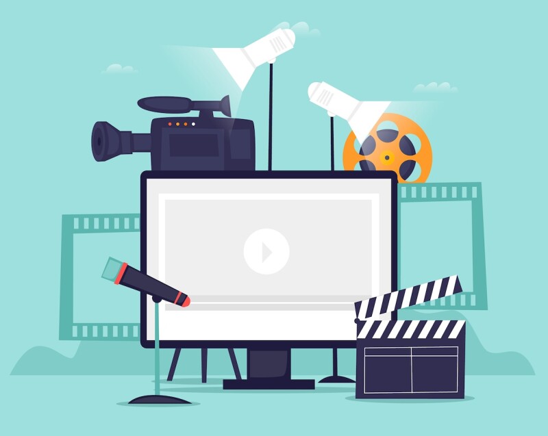 Computer monitor surrounded by recording equipment.