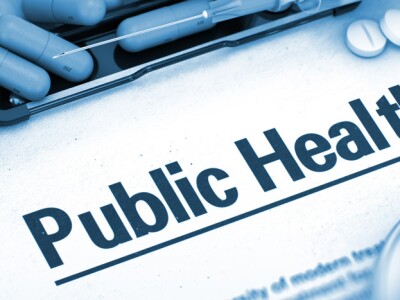 public health medical form on clipboard