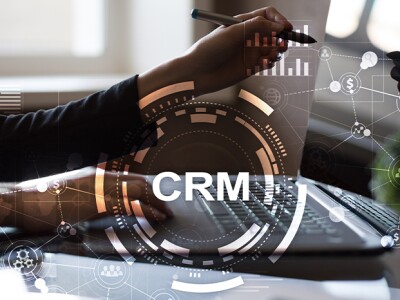 human pointing at computer