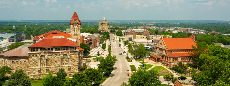 Lawrence, Kansas University campus where the Algerian team for the FIFA World Cup will be based