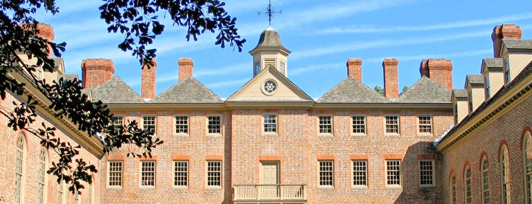 WM brick building with steeple 