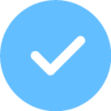 Light blue checkmark