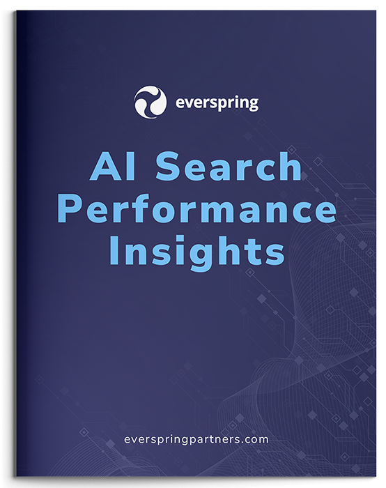 Booklet cover for Everspring's AI Search Perform Insights
