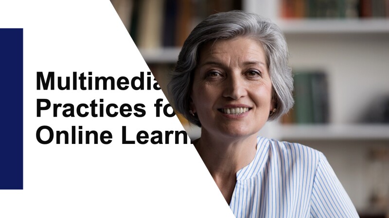 A screen that is split in half, with one side showing the face on a webcam and the other showing a document.